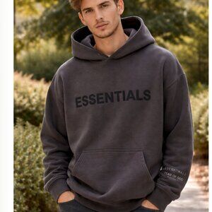 Fear of God Essentials Pullover Hoodie – Charcoal Medium EUC 🌟